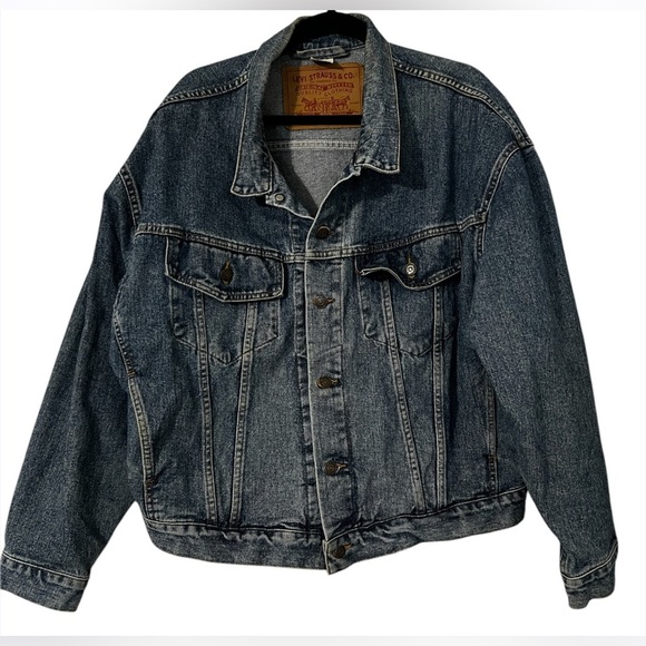Vintage 90s Men's Levi's 70598 Button Down Denim Trucker Jacket Size - Picture 1 of 16